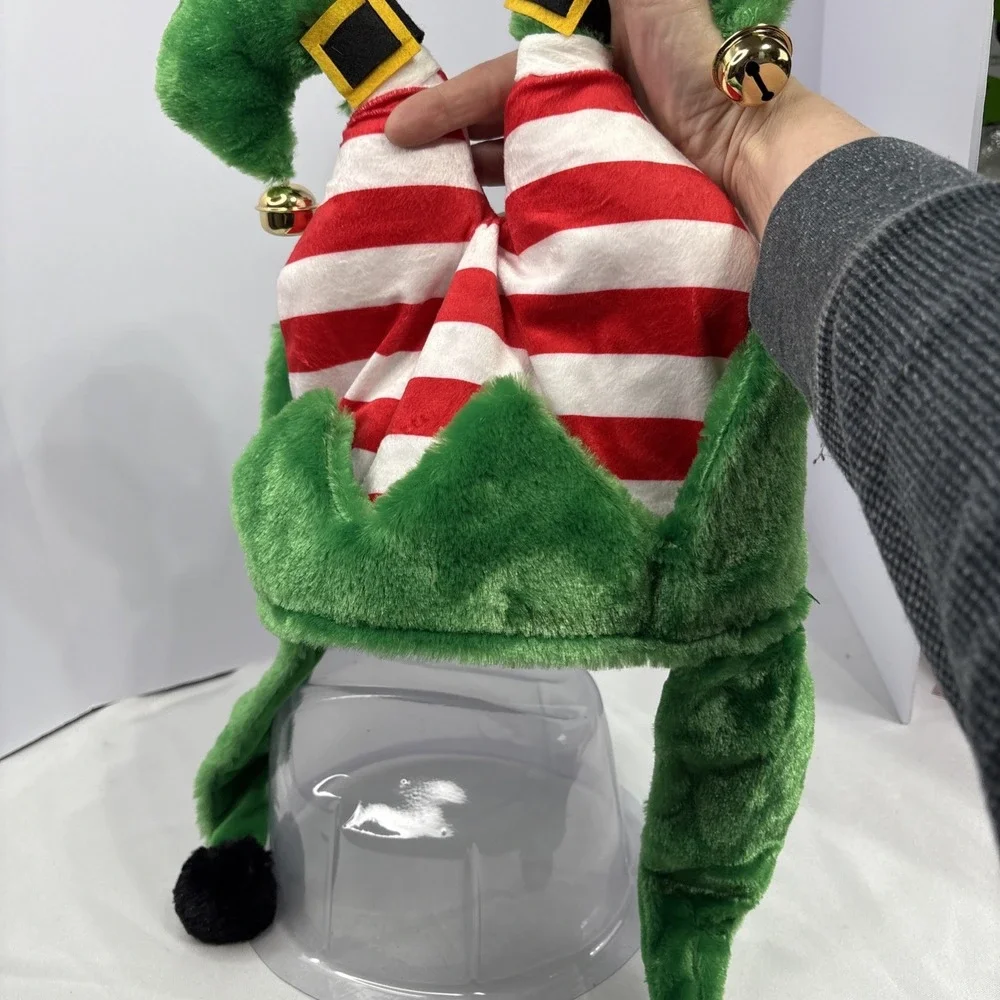 Adjoy Christmas Elf‎ Adult Party Hat One Size Fits Most Padded Lined w/Bells